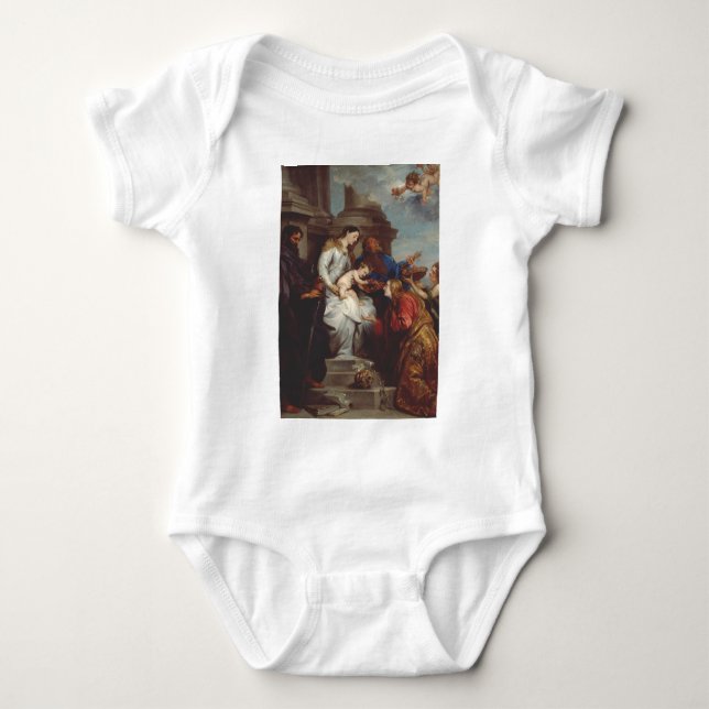 Koronation av Saint Rosalia av Anthony van Dyck T Shirt (Framsida)