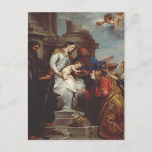Koronation av Saint Rosalia av Anthony van Dyck Vykort