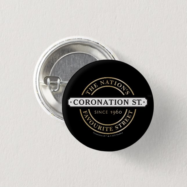 Koronation Street - Logotyp Button Knapp (Framsida & baksida)