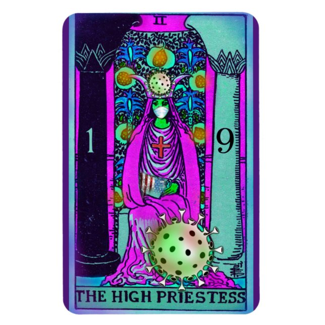 Koronavirus-Tarot-kort med hög prioritet Magnet (Vertikal)