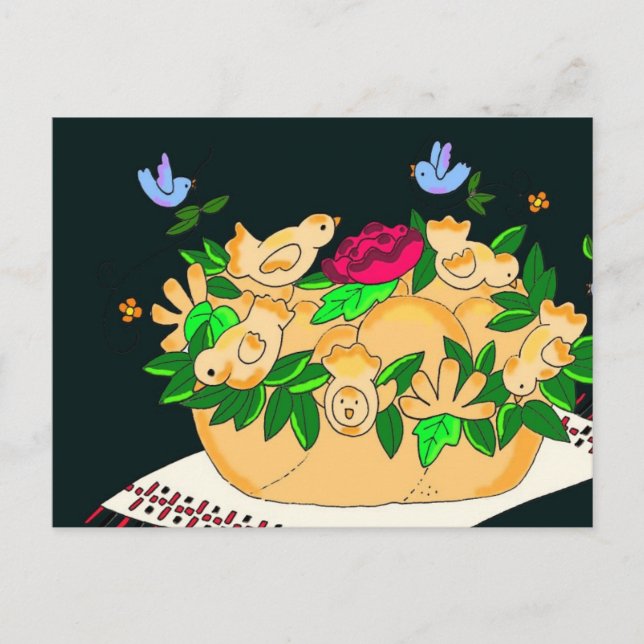 Korovai för ukrainska Bröllop Vykort (Framsida)