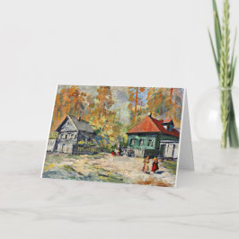 Korovin - Hösten i en rysk by Kort