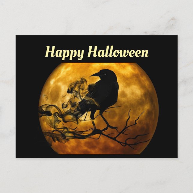 Korp Och Mån Halloween vykort (Framsida)