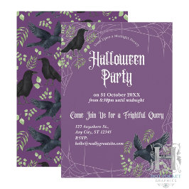 Korpar Halloweenfest Inbjudan i Lila