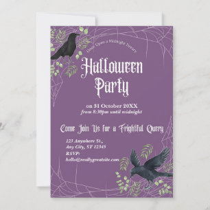 Korpar Halloweenfest Inbjudan i Lila