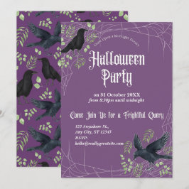 Korpar Halloweenfest Inbjudan i Lila