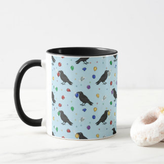 Korpar med juveler mugg