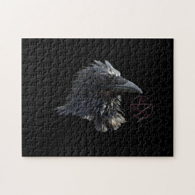 Korpar Wiccan Pentakelsk gotisk pussel (Horisontell)