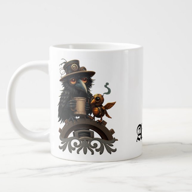 Korpen driven av kaffe jumbo mugg (Vänster)