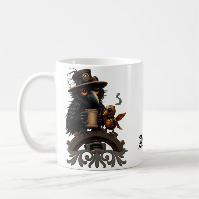 Korpen driven av kaffe kaffemugg (Vänster)