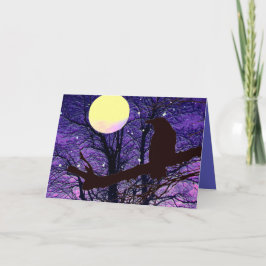 Korpen, Månen, Solen, Stjärnor, Halloweenfilt Kort