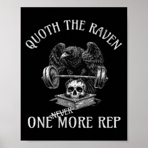 Korpen Säger En Reps Mer Rolig Gotisk Träning Poster