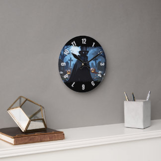 Korpgravens herre - Halloween Goth-design Rund Klocka
