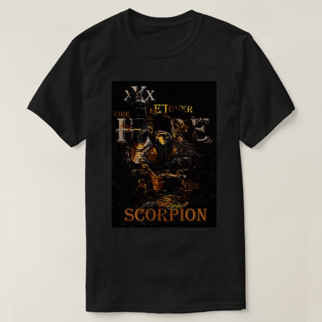 Korpion, skeleton ninja-krigare t shirt (Design framsida)