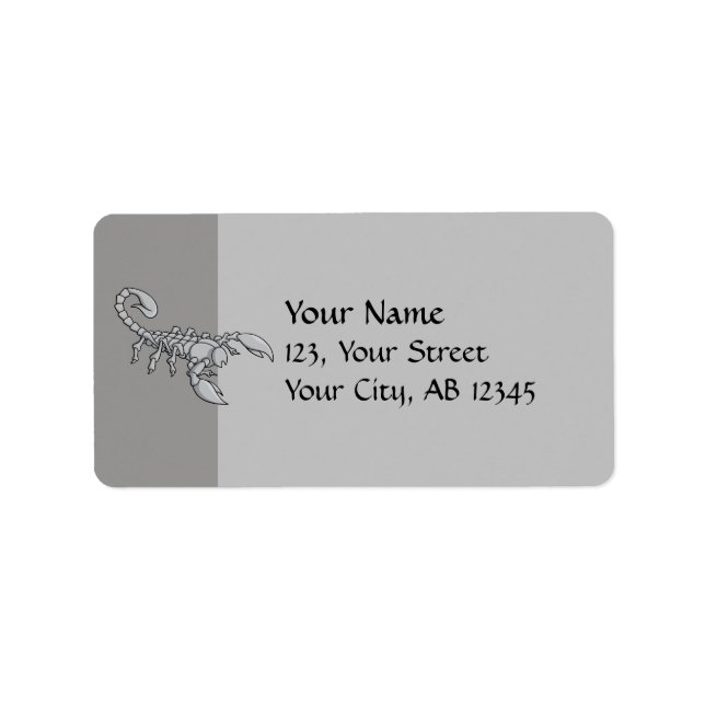 Korpionikon Adressetikett (Framsidan)