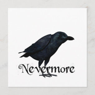 korpsvart 3D Nevermore Inbjudningar