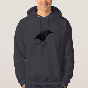 korpsvart 3D Nevermore Sweatshirt Med Luva