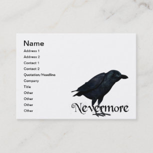 korpsvart 3D Nevermore Visitkort