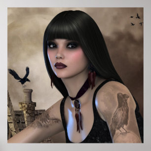 Korpsvart affisch för natt