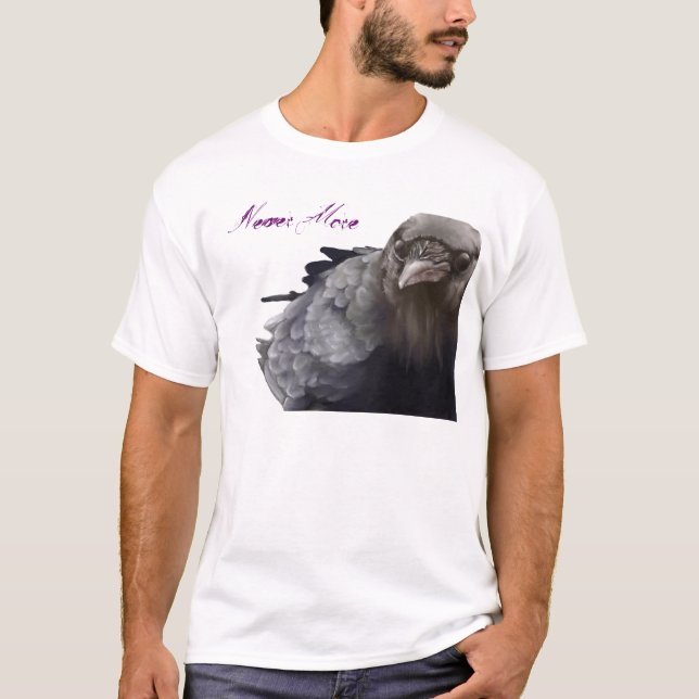 Korpsvart aldrig mer tee shirt (Framsida)