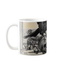 Korpsvart alkemilaboratorium och människaskalle