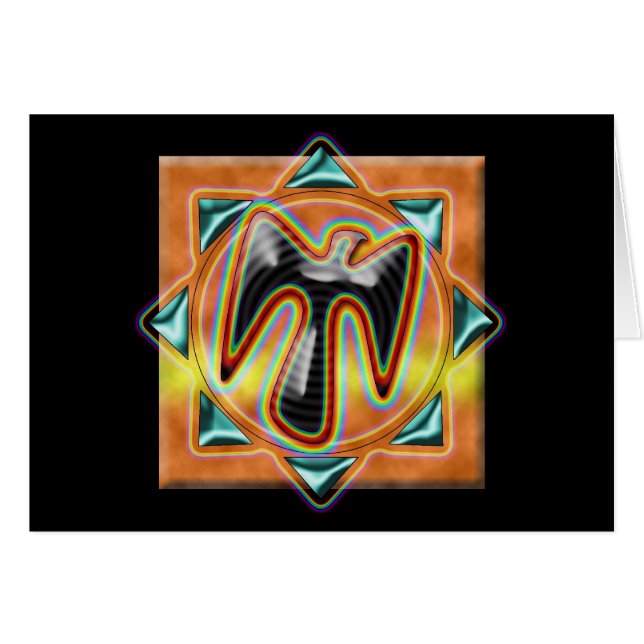 Korpsvart ande hälsningskort (Framsidan Horizontal)