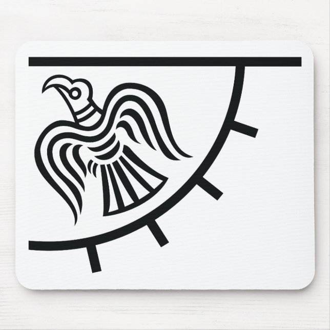 Korpsvart baner (den Viking flagga) Musmatta (Framsidan)