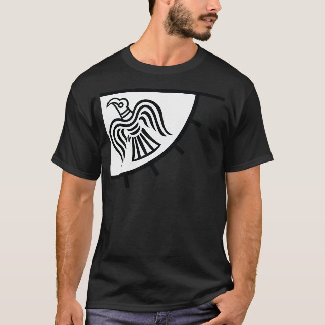 Korpsvart baner (den Viking flagga) Tee (Framsida)