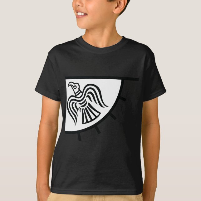 Korpsvart baner (den Viking flagga) Tee (Framsida)