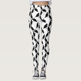 korpsvart damasker leggings
