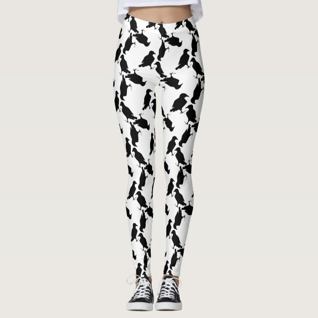 korpsvart damasker leggings (Framsida)