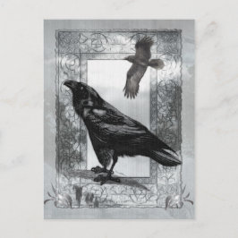 Korpsvart fantasikonst för gotisk Victorian Vykort