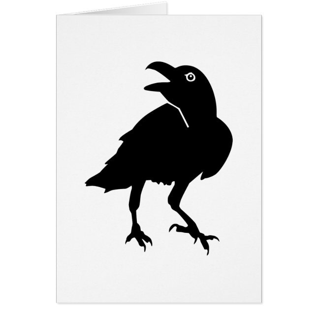 Korpsvart Hälsningskort (Framsidan)