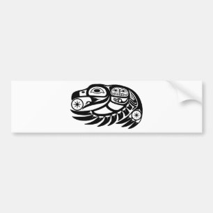 Korpsvart indiandesign bildekal