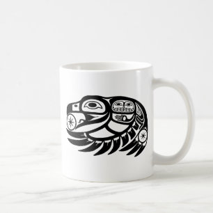 Korpsvart indiandesign kaffemugg