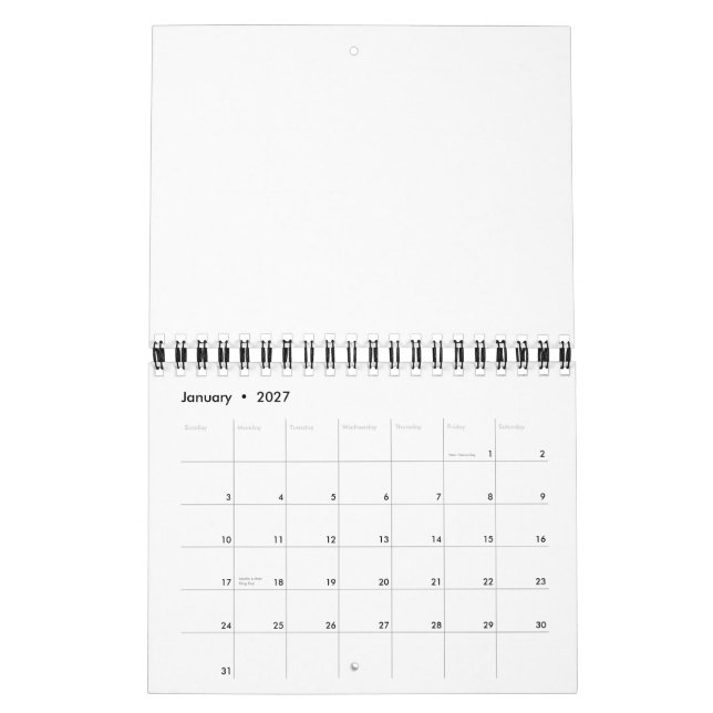 Korpsvart Kalender (Jan 2027)