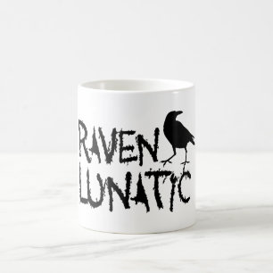 Korpsvart Lunatic svart kråka Kaffemugg