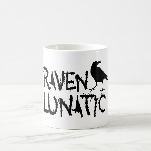 Korpsvart Lunatic svart kråka Kaffemugg (Center)