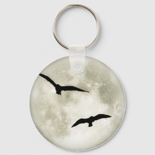 Korpsvart måne Keychain Nyckelring