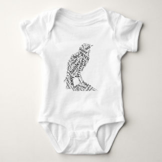 Korpsvart ordmoln t-shirt