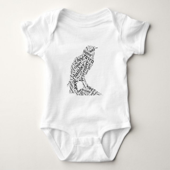 Korpsvart ordmoln t-shirt (Framsida)