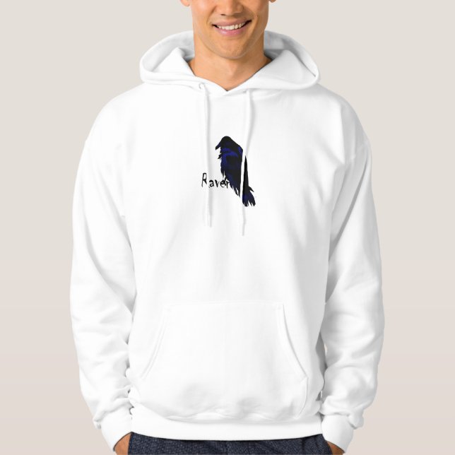 Korpsvart på korpsvart Hooded tröja Sweatshirt (Framsida)