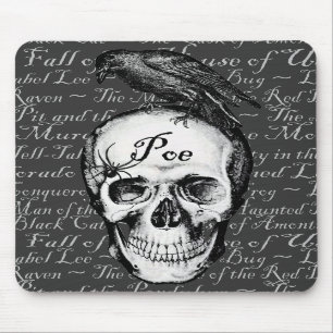 Korpsvart Poe Mousepad Musmatta