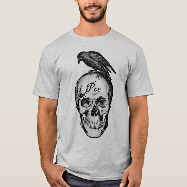 Korpsvart Poe-skjorta Tee Shirt (Framsida)