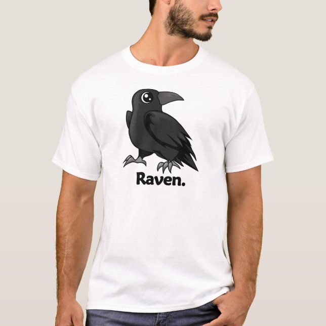 Korpsvart Raven. T Shirt (Framsida)