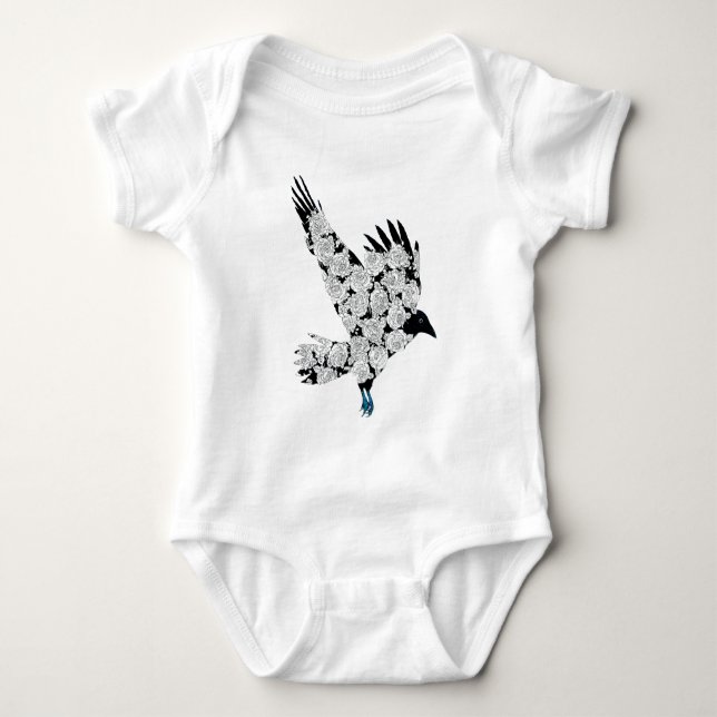 Korpsvart & ro tatuera den gotiska illustrationen tee shirt (Framsida)