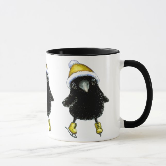 Korpsvart skridskoåkning för baby mugg (Höger)