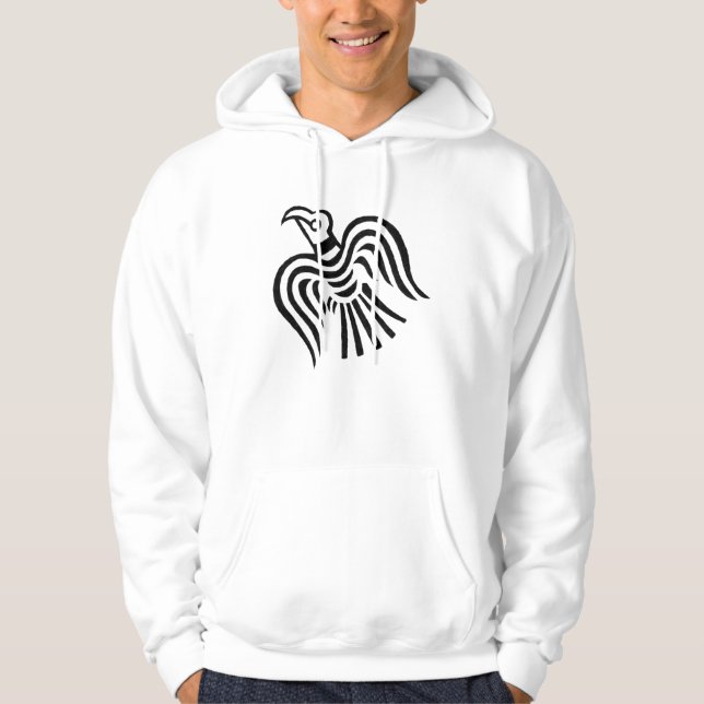 Korpsvart symbol för Viking baner Hoodie (Framsida)