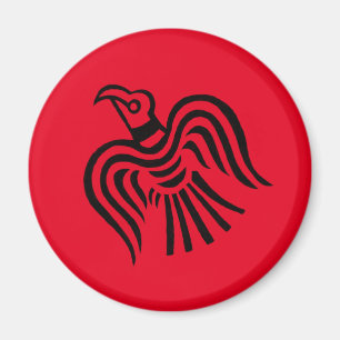 Korpsvart symbol för Viking baner Magnet