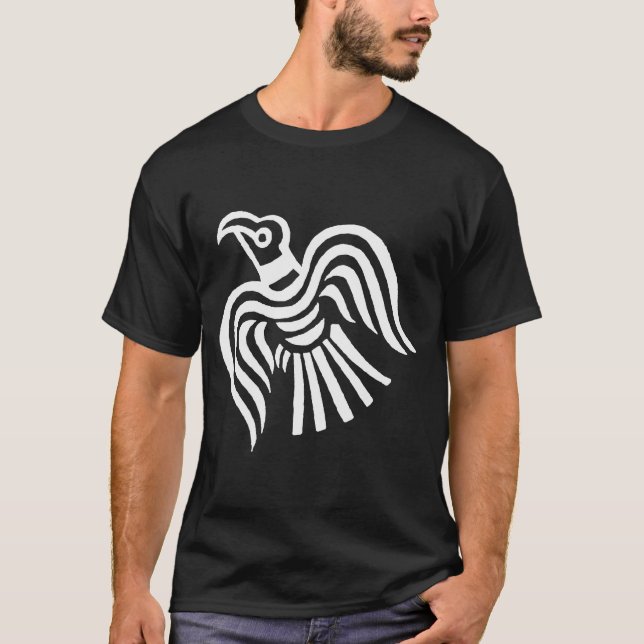 Korpsvart symbol för Viking baner T Shirt (Framsida)